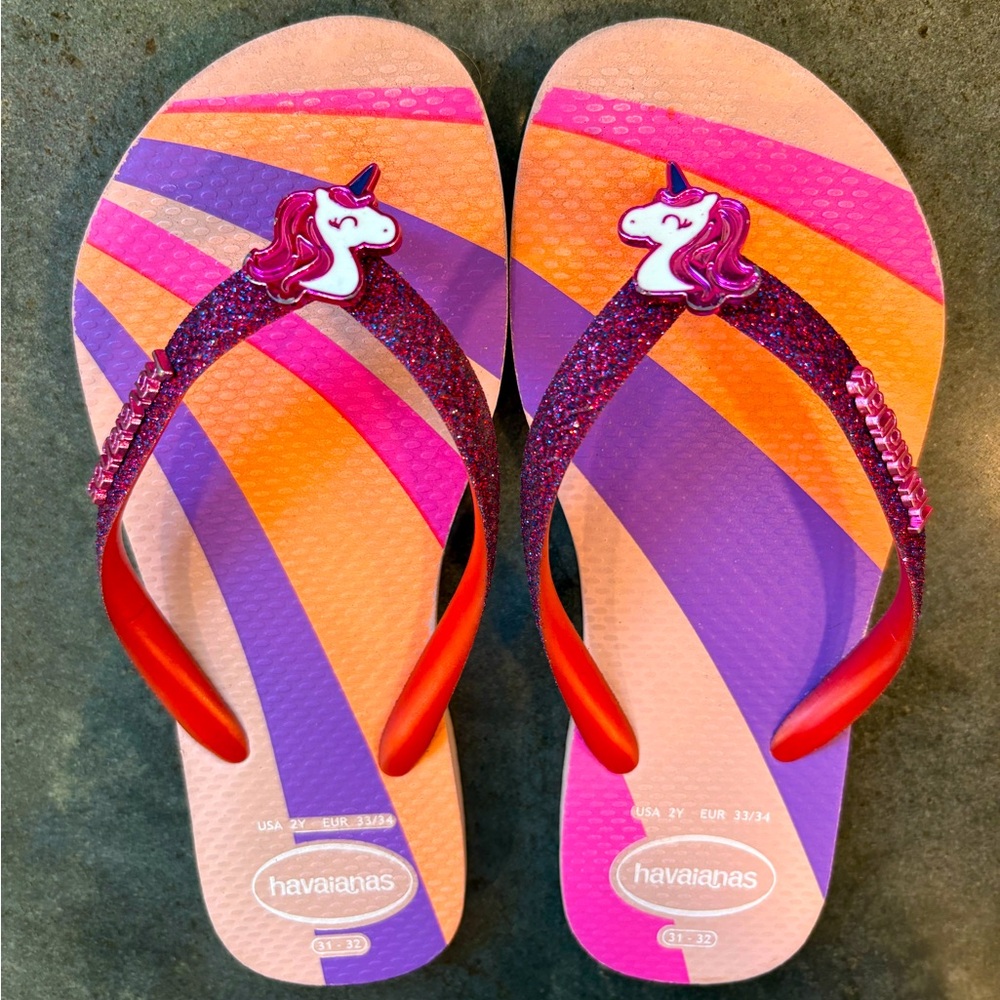 🦄Havaianas Sparkly Unicorn Flip Flop